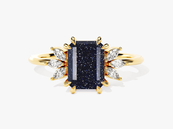 Blue Sandstone Engagement Rings