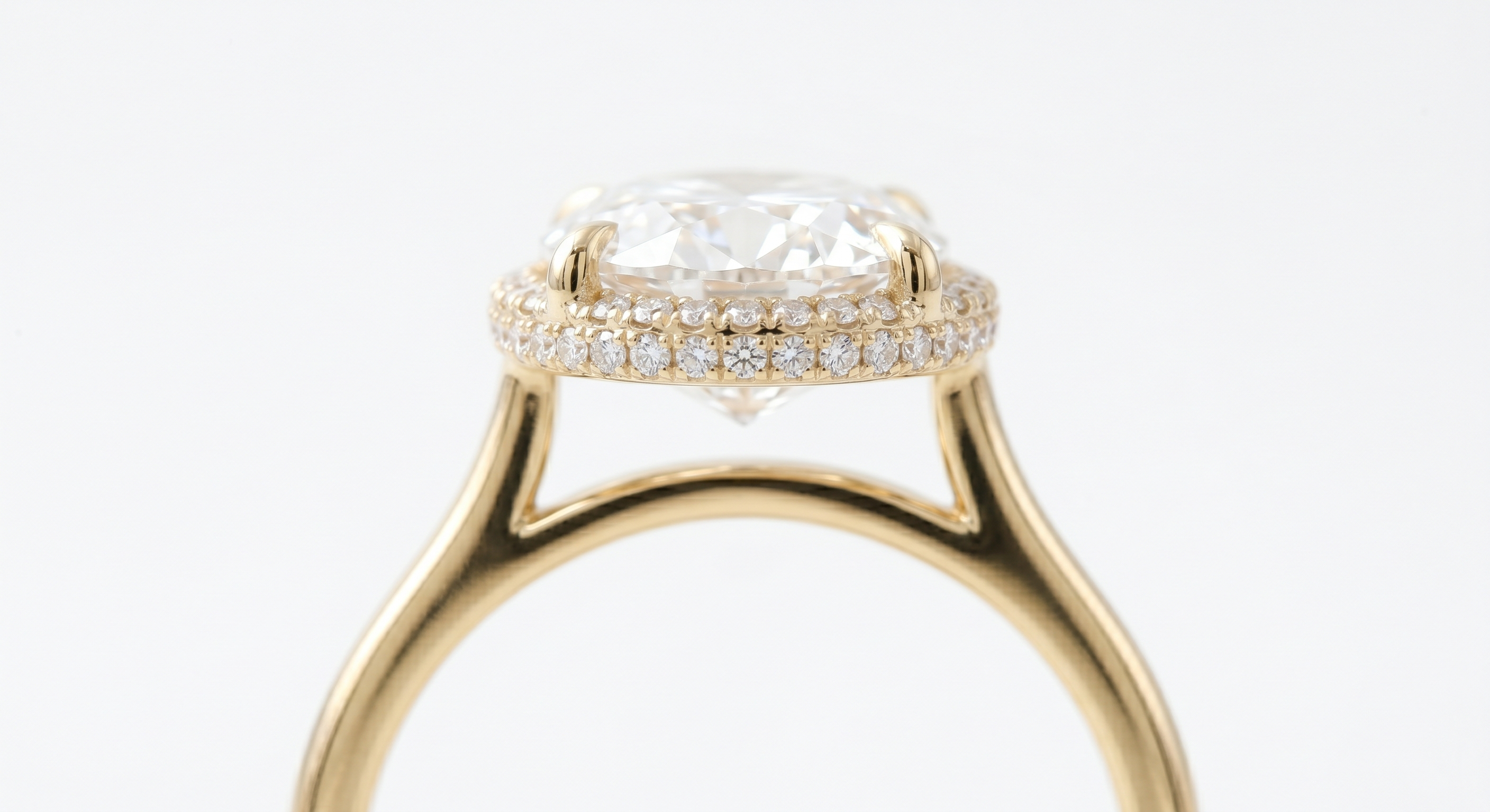 How to Stack Wedding Bands with a Hidden Halo Engagement Ring