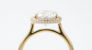 How to Stack Wedding Bands with a Hidden Halo Engagement Ring