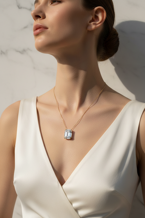 Why the Emerald Cut Moissanite Solitaire Necklace is the Ultimate Everyday Luxury