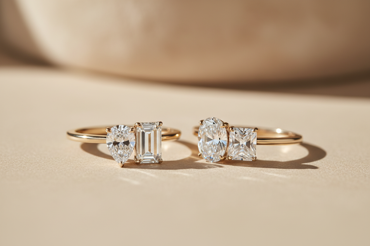 Toi et Moi Engagement Rings