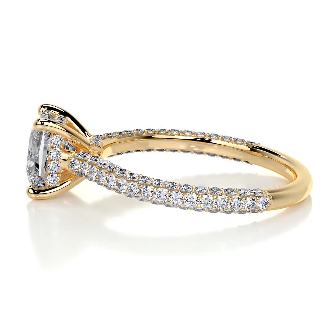 Triple Pavé Engagement Rings