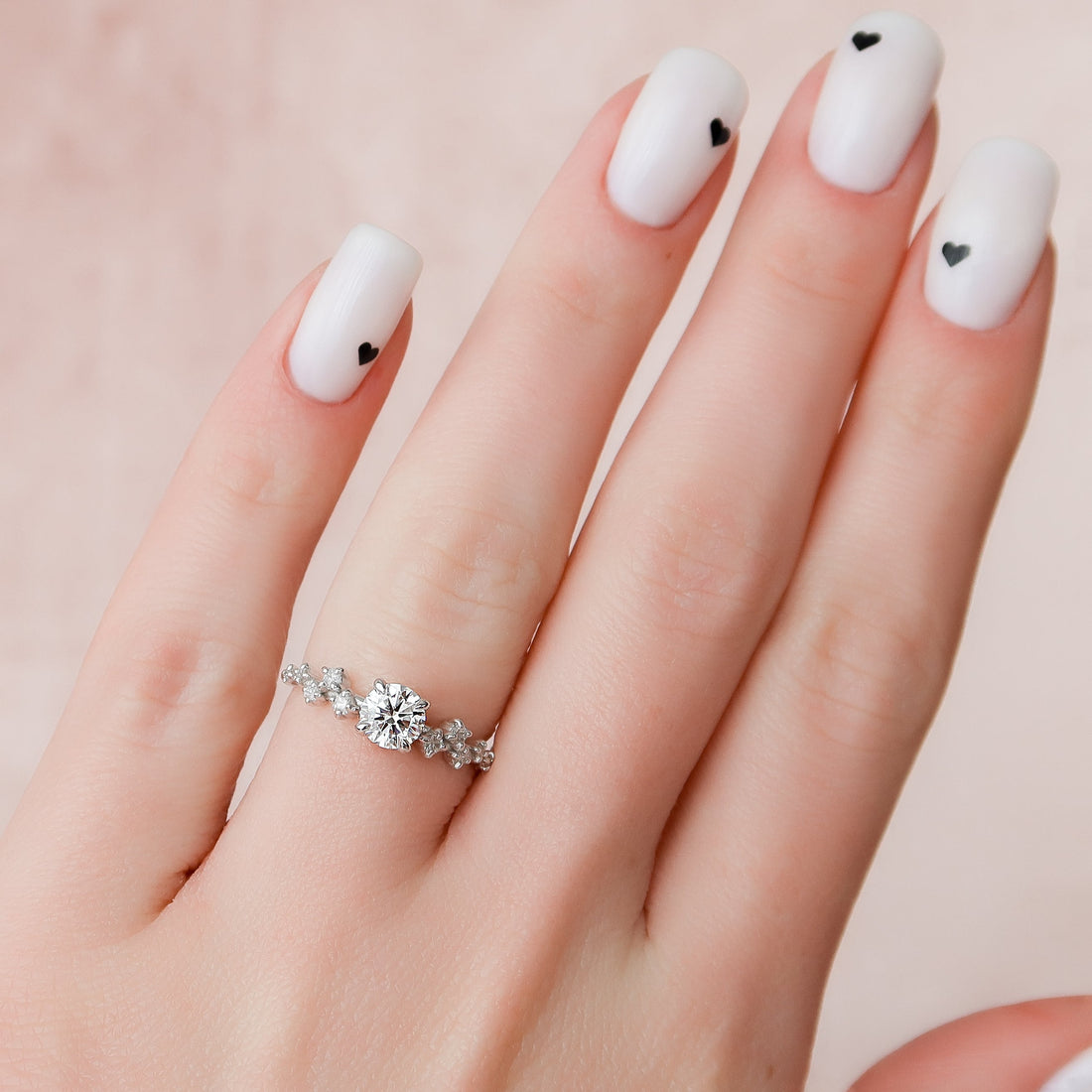 1.50 - 3.50 CT Round Cut CVD Diamond mia-setting Engagement Ring