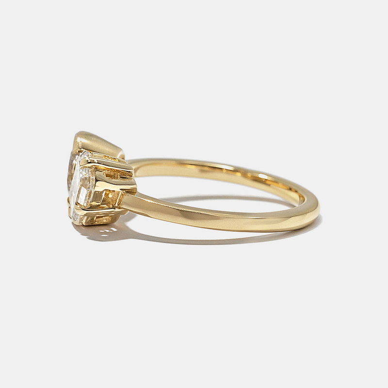 0.80CT-1.20CT Round and Emerald-Cut Diamond Toi et Moi Engagement Ring | Two Stone Ring