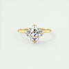 2CT Asscher Moissanite Solitaire Engagement Ring