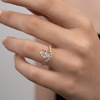 1.0CT-2.0CT Oval Cut Moissanite Diamond Bubble Engagement Ring