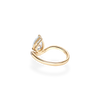 1.0CT-2.0CT Pear Cut Moissanite Diamond Unique Curved Engagement Ring