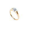 1.0CT-2.0CT East West Oval Cut Moissanite Diamond Thick Engagement Ring