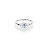 1.0CT-2.0CT East West Oval Cut Moissanite Diamond Thick Engagement Ring