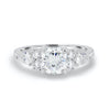 1.25CT Round Cut Cluster Moissanite Engagement Ring