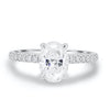 1.80 - 3.80 CT Oval Cut Moissanite Hidden Halo Engagement Ring