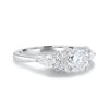 1.25CT Round Cut Cluster Moissanite Engagement Ring
