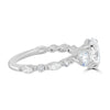 1.33CT Oval Cut Pave Setting Moissanite Engagement Ring