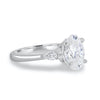 2.05CT Oval Cut Moissanite Three Stone Engagement Ring