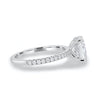 1.80 - 3.80 CT Oval Cut Moissanite Hidden Halo Engagement Ring