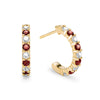 1.20CT Round Garnet Diamond January Birthstone Earrings