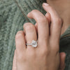1.93CT Pear Cut Moissanite Halo Engagement Ring