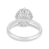 1.35CT Round Cut Halo Moissanite Engagement Ring in 14K White Gold