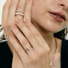 1.0CT-2.0CT Pear Cut Moissanite Diamond Puff Engagement Ring