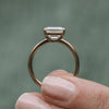 1.60CT East West Emerald Cut Moissanite Engagement Ring