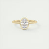 2CT Oval Cut Moissanite Bezel Solitaire Engagement Ring
