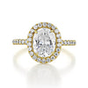 1.33ct Oval Cut Moissanite Halo Engagement Ring