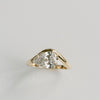 1.0CT-3.0CT Pear Cut Moissanite Diamond Unique Solitaire Engagement Ring