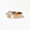 1.0CT-3.0CT Toi et Moi Trillion Moissanite Cigar Band Engagement Ring | Two Stone Ring