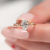 2.0 - 4.0 CT Oval  Cut CVD Diamond twig Engagement Ring