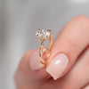 2.0 - 4.0 CT Oval  Cut CVD Diamond twig Engagement Ring