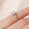 1.0 - 3.0 CT Round Cut CVD Diamond Cluster Engagement Ring
