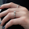1.0 - 3.0 CT Round Cut CVD Diamond Twig Setting Engagement Ring