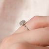 1.0 -3.0 CT Oval Cut CVD Diamond Hidden Halo Engagement Ring