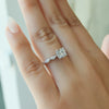 1.0 - 3.0 CT Cushion Cut CVD Diamond Hidden Halo & Pave Engagement Ring