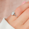 2.0 -4.0 CT Oval Cut CVD Diamond Cluster Engagement Ring
