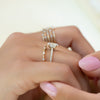 1.0 -3.0 CT Oval Cut CVD Diamond Pave Engagement Ring