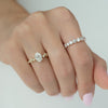 2.0 -4.0 CT Oval Cut CVD Diamond Hidden Halo & Pave Engagement Ring