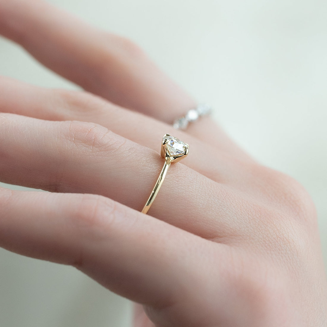 1.0-3.0 CT Round Cut CVD Diamond Solitaire Engagement Ring
