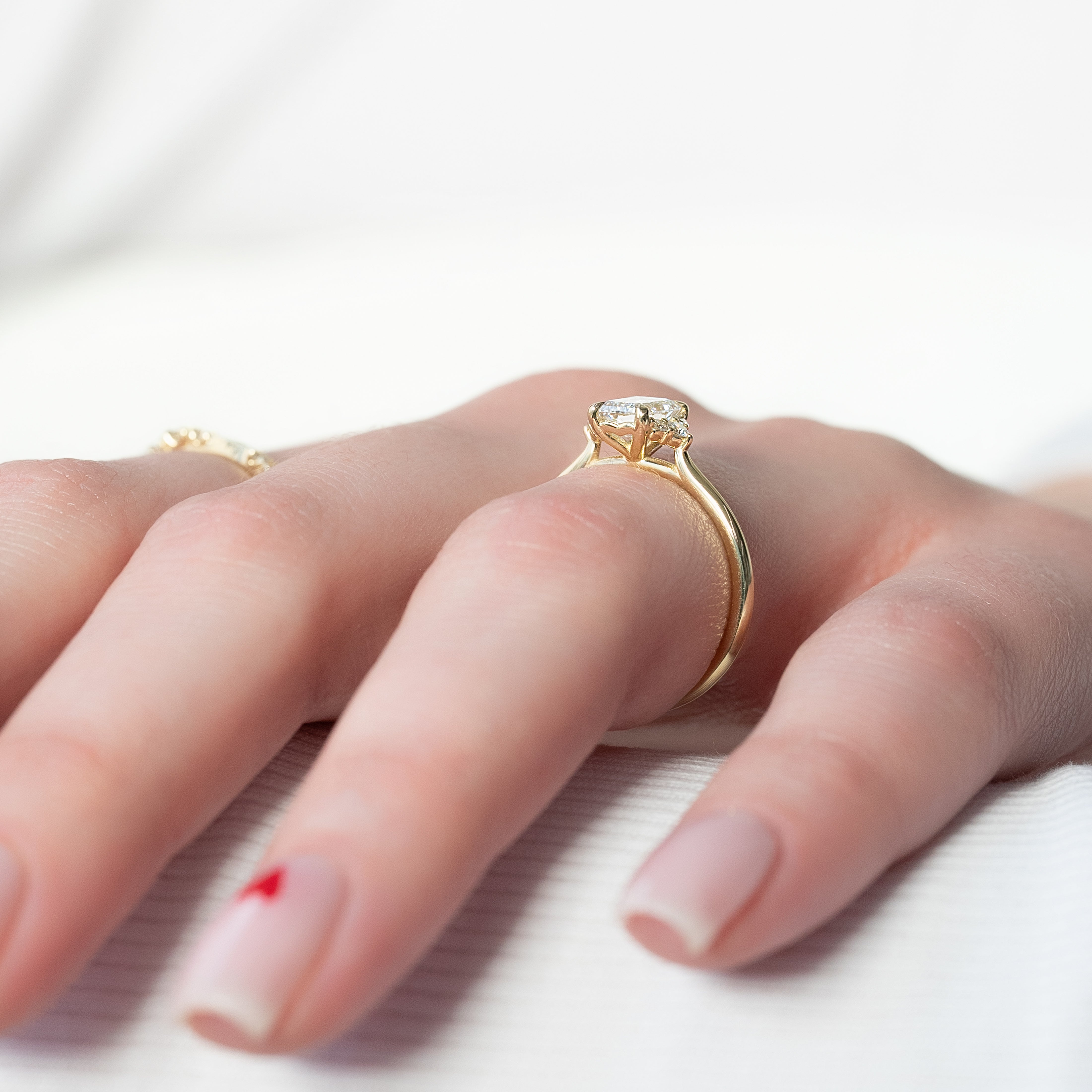 1.50 - 3.50 CT Emerald Cut CVD Diamond Cluster Engagement Ring