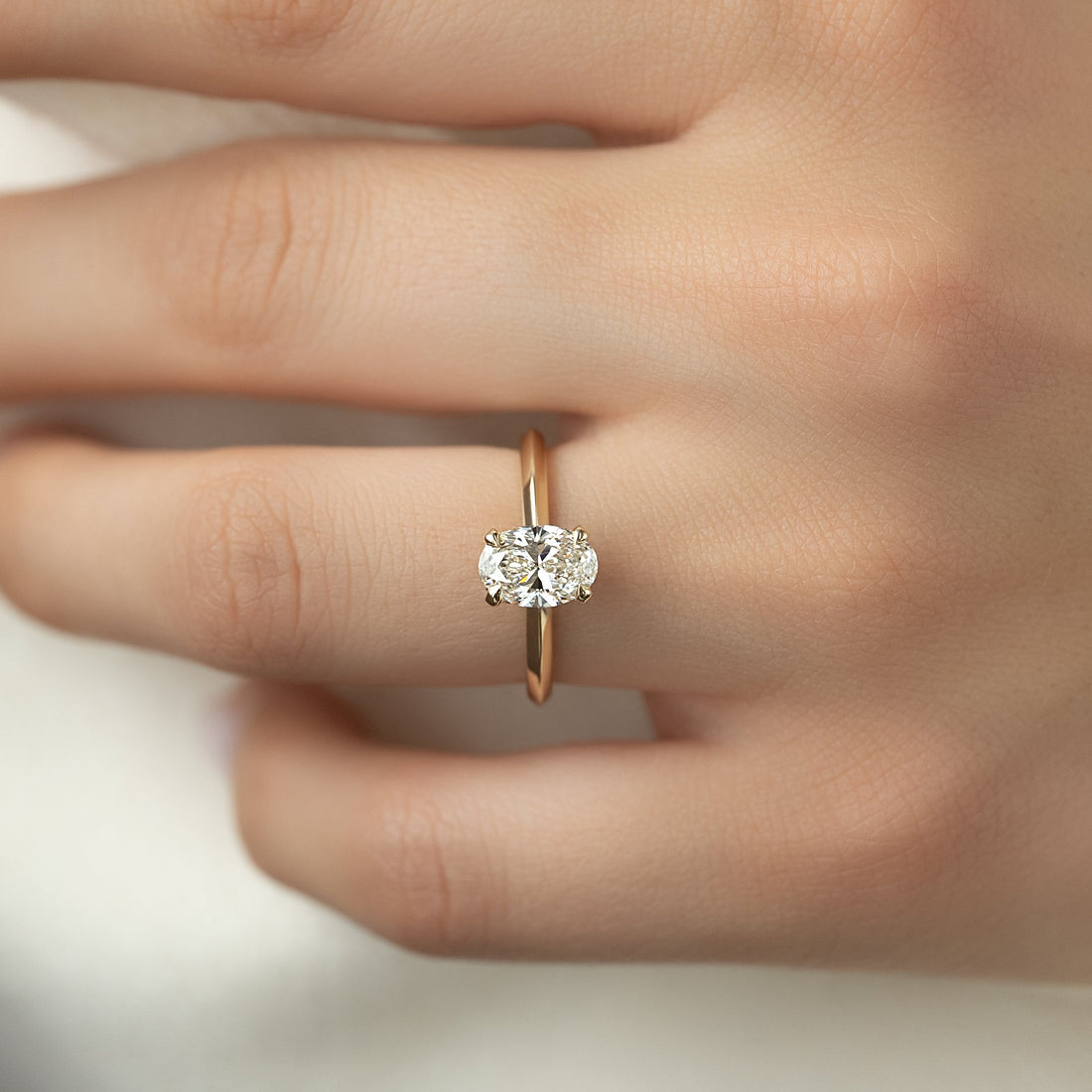 1.50 - 3.50 CT Oval  Cut CVD Diamond Hidden Halo Engagement Ring
