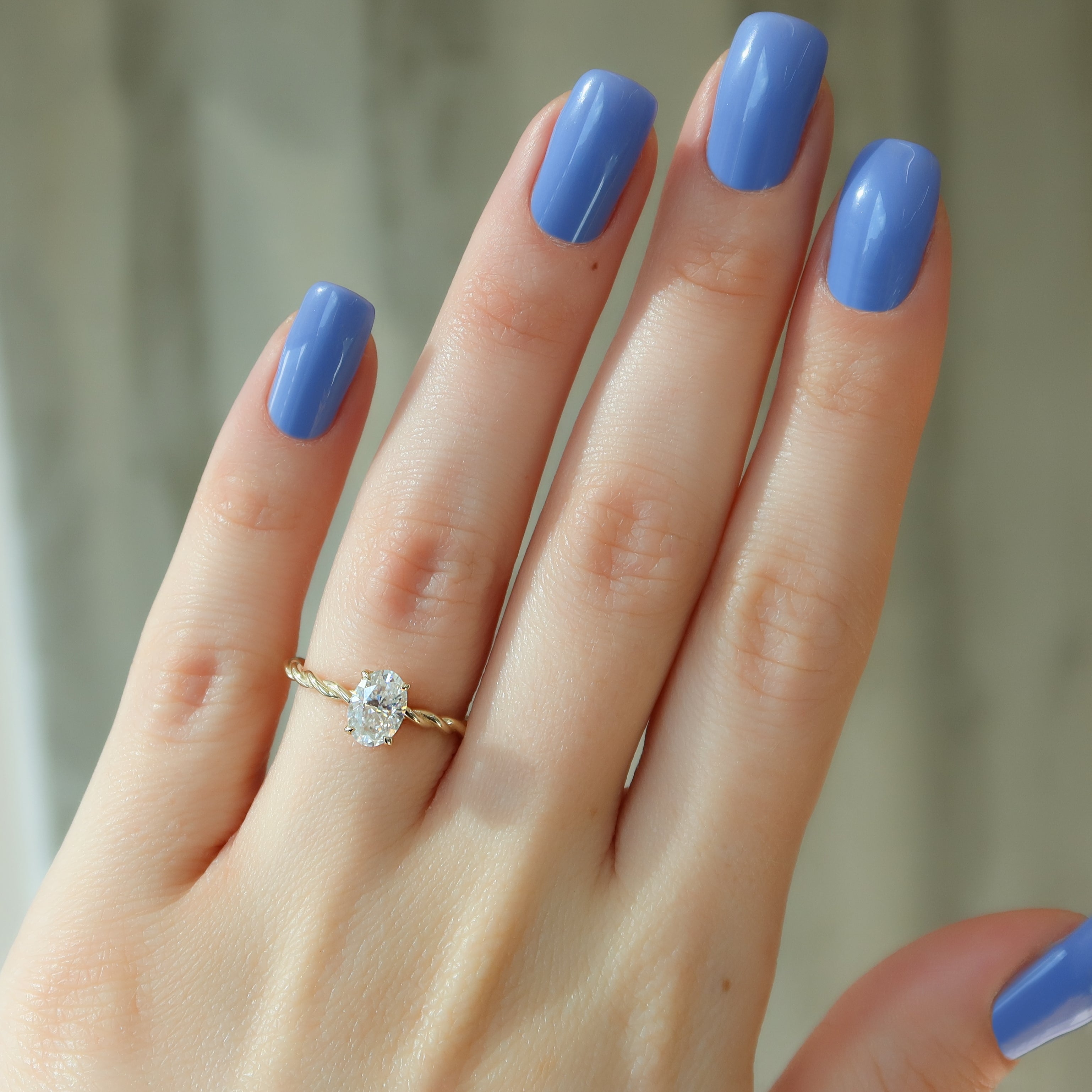 1.0 -3.0 CT Oval Cut CVD Diamond Hidden Halo Engagement Ring