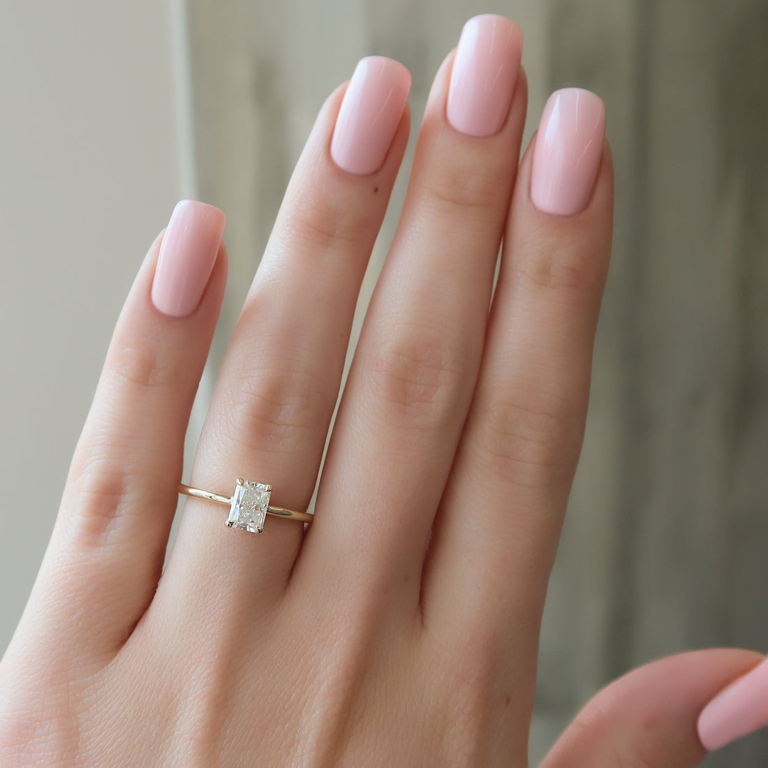 2.0 - 4.0  CT Radiant Cut CVD Diamond Solitaire Engagement Ring