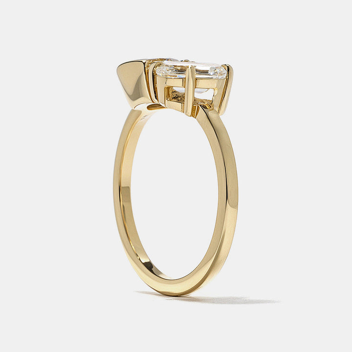 0.80CT-1.20CT Round and Emerald-Cut Diamond Toi et Moi Engagement Ring | Two Stone Ring