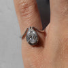 1.0CT-2.0CT Pear Cut Moissanite Diamond Unique Engagement Ring