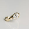 1.50CT-3.50CT Oval Cut Moissanite Diamond Unique Bypass Engagement Ring