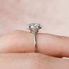 2.0 -4.0 CT Oval Cut CVD Diamond Hidden Halo Engagement Ring