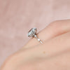 2.0  - 4.0 CT Oval  Cut CVD Diamond Dainty Engagement Ring