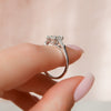 2.0 -4.0 CT Shape Princess Three Stone Style Engagement Ring