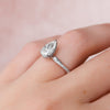 1.50 - 3.50 CT Pear Cut CVD Diamond twig Engagement Ring