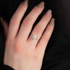 1.50 - 3.50 CT Pear Cut CVD Diamond Hidden Halo & Pave Engagement Ring